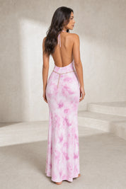 Robe longue dos nu imprimée | Lounelle Paris