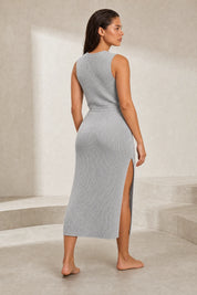 Robe longue en maille fendue | Lounelle Paris