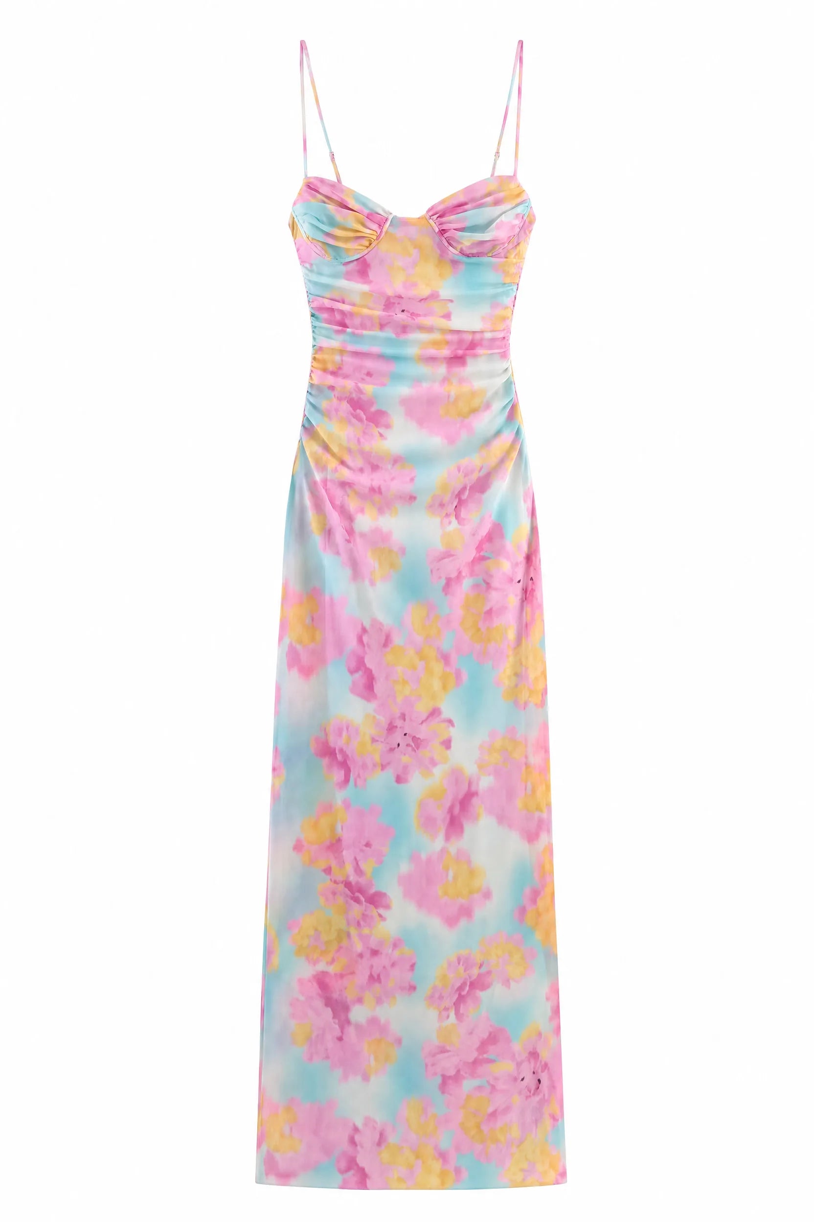 Robe longue florale fines bretelles | Lounelle Paris