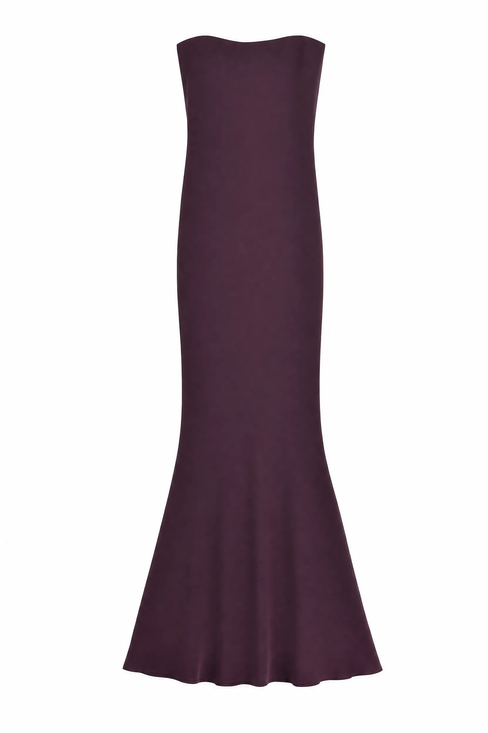 Robe longue prune bustier dos nu | Lounelle Paris