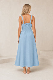 Robe longue smockée dos nu | Lounelle Paris