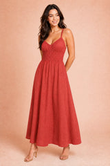 Robe lunga smockata schiena nuda