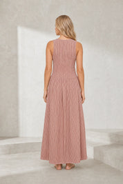 Robe longue vichy smockée | Lounelle Paris