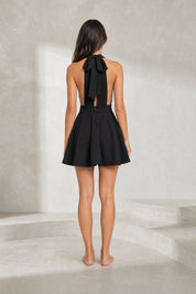 Robe noire col halter dos nu | Lounelle Paris