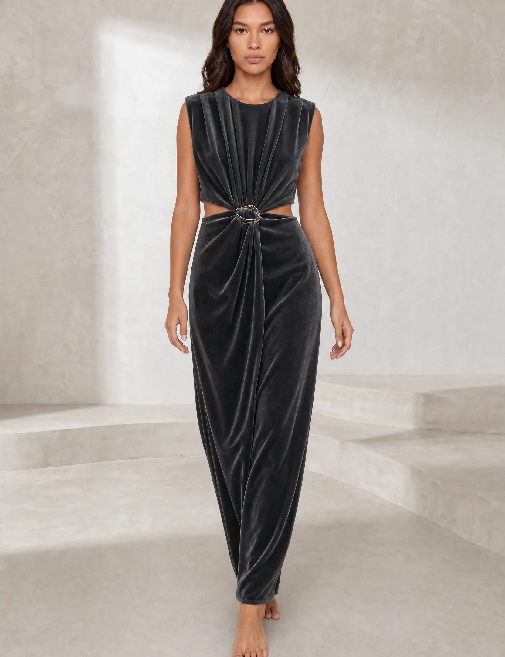 Robe velours sans manches | Lounelle Paris