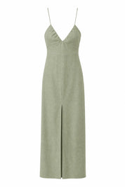 Robe verte longue dos nu | Lounelle Paris