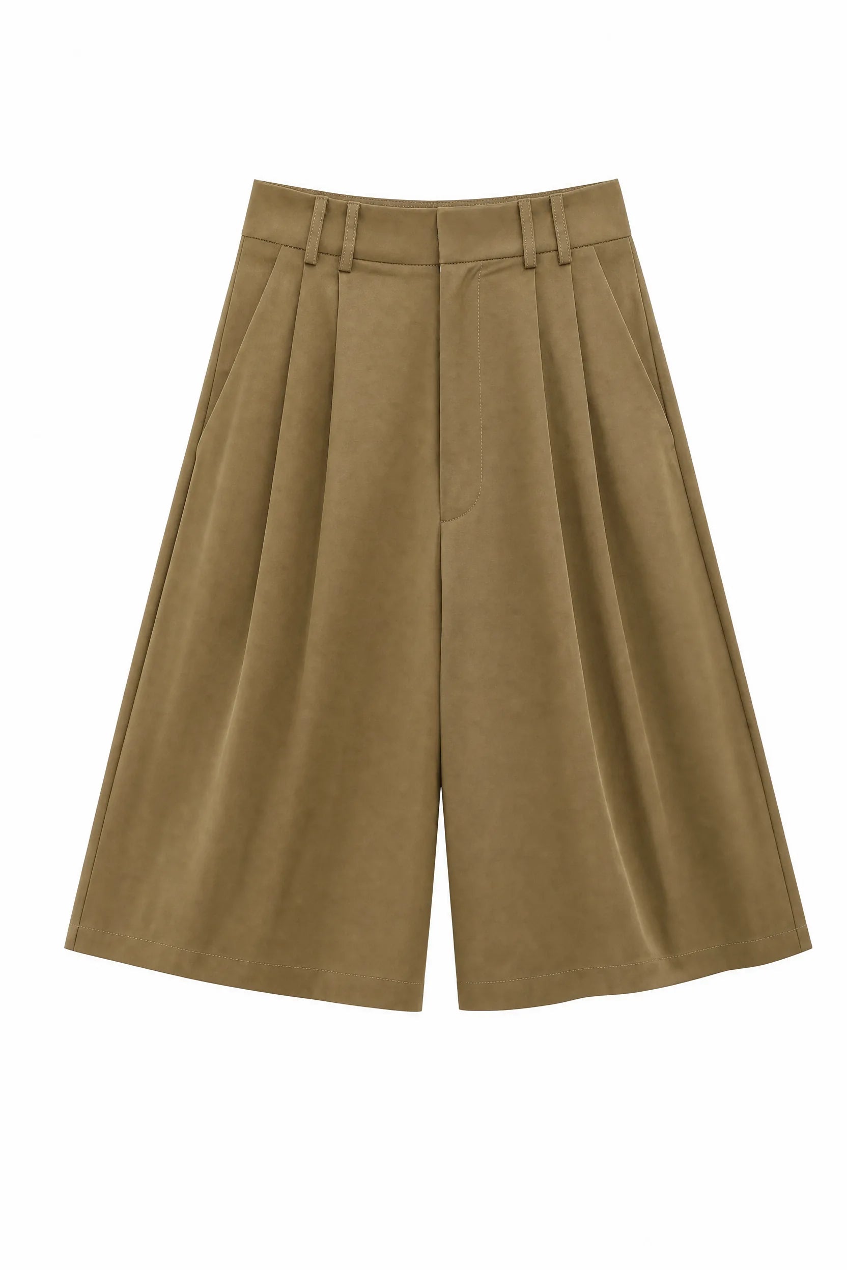 Short brun ample à plis | Lounelle Paris