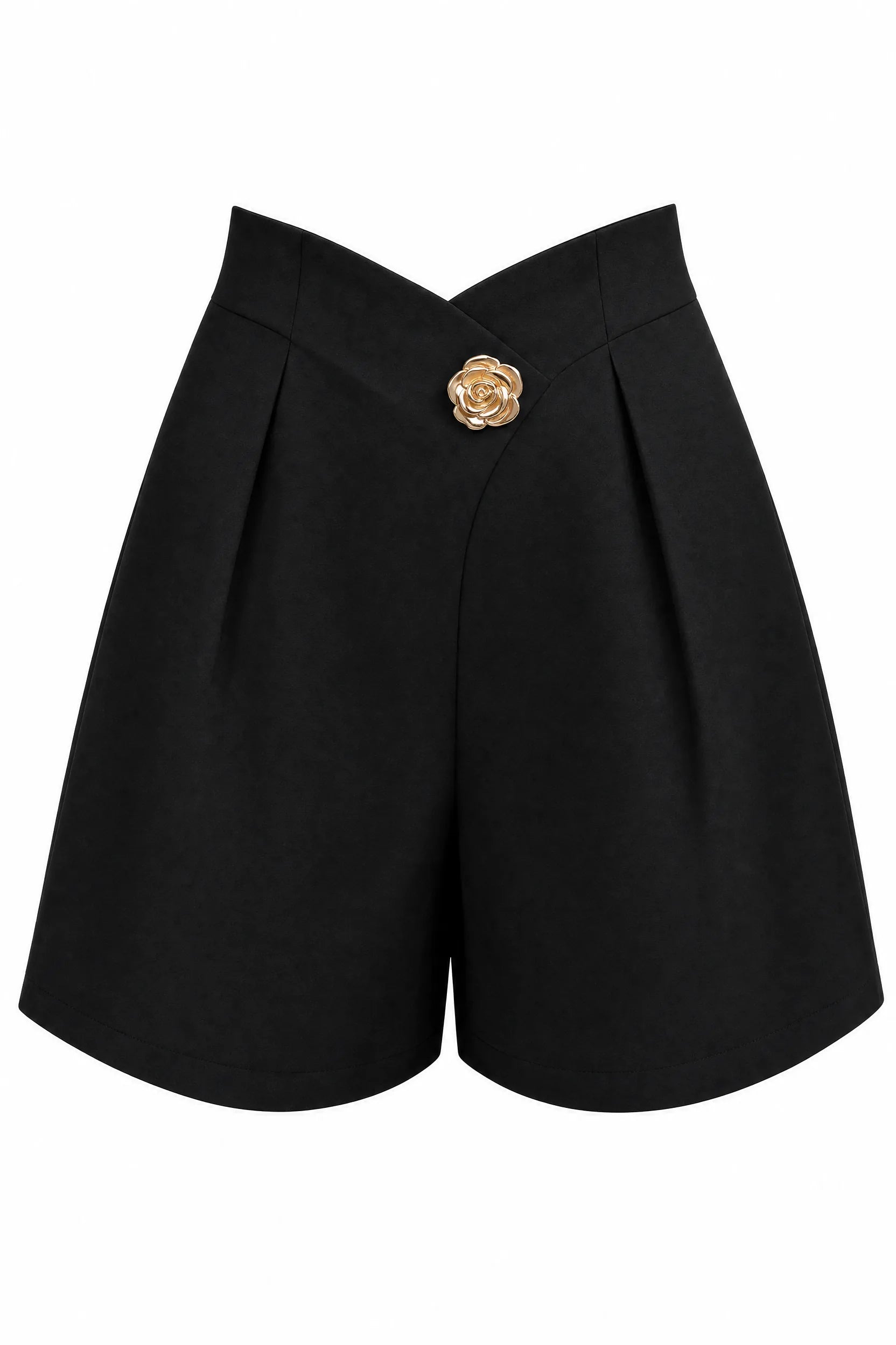 Short noir taille haute en V | Lounelle Paris