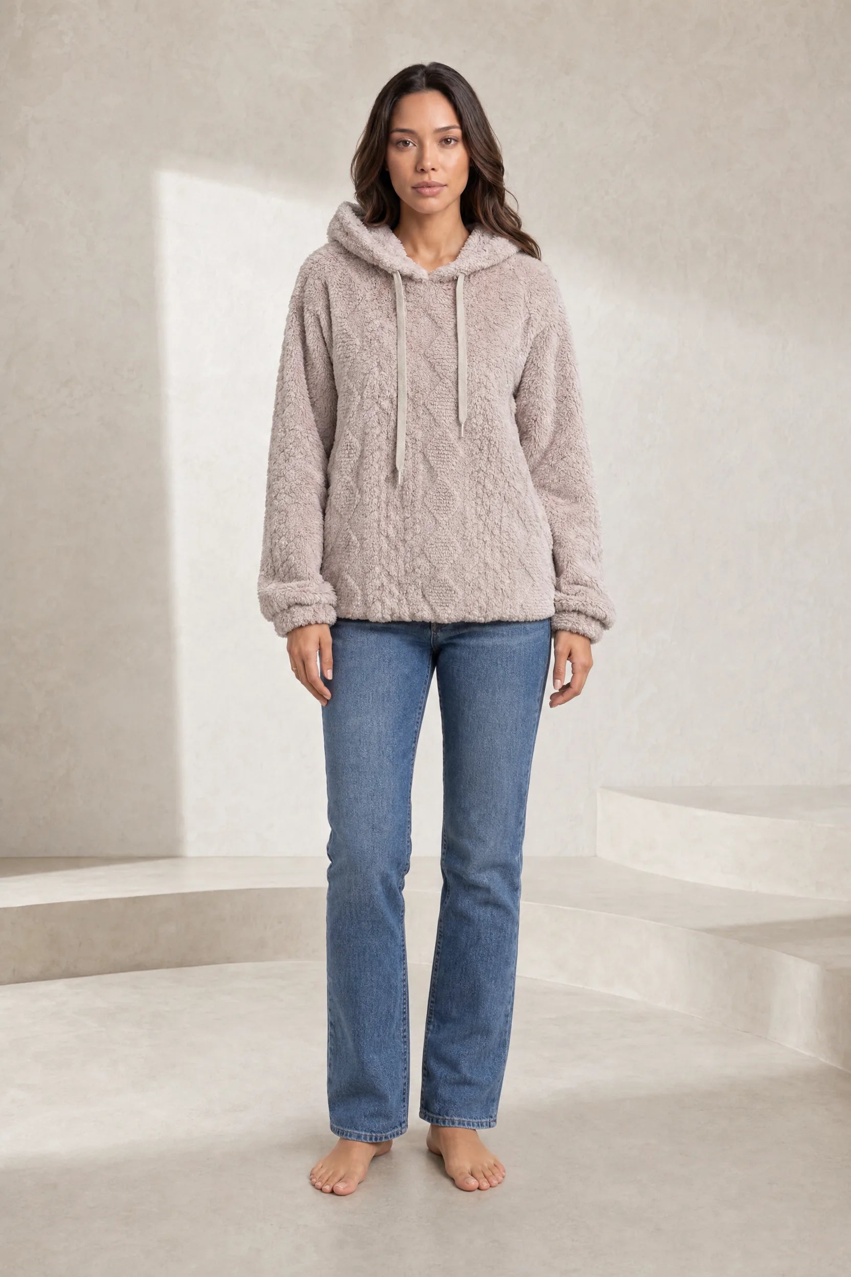 Sweat à capuche ample pelucheux | Lounelle Paris