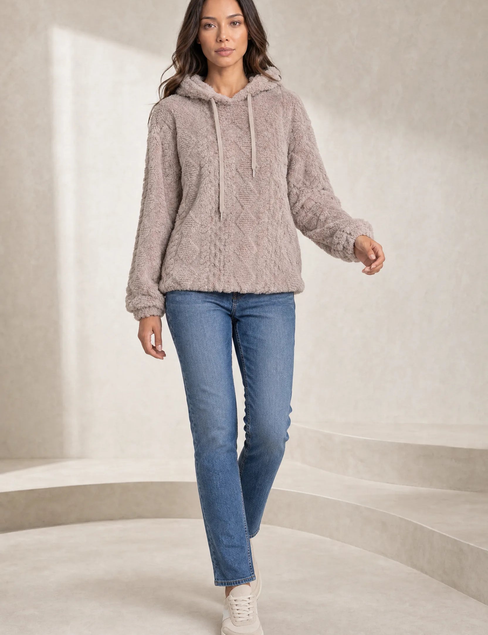 Sweat à capuche ample pelucheux | Lounelle Paris
