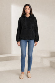 Sweat à capuche ample pelucheux | Lounelle Paris
