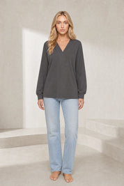 Sweat ample col V croisé | Lounelle Paris