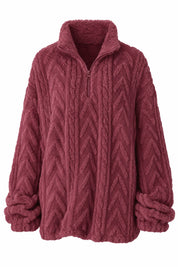 Sweat pelucheux col montant zippé | Lounelle Paris