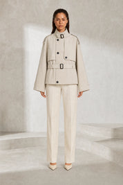 Trench Écru court ceinturé | Lounelle Paris