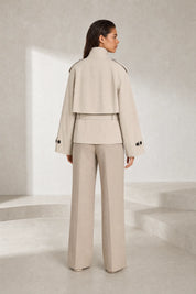 Trench Écru court ceinturé | Lounelle Paris