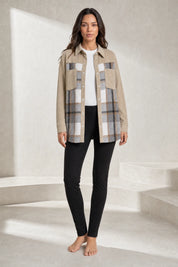 Veste chemise ample à carreaux à carreaux | Lounelle Paris