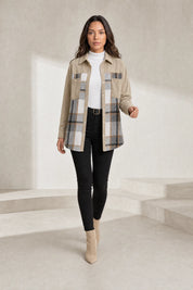 Veste chemise ample à carreaux à carreaux | Lounelle Paris