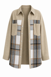 Veste chemise ample à carreaux à carreaux | Lounelle Paris
