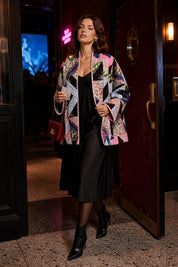 Veste matelassée imprimée ample | Deuxième photo lifestyle | Lounelle Paris
