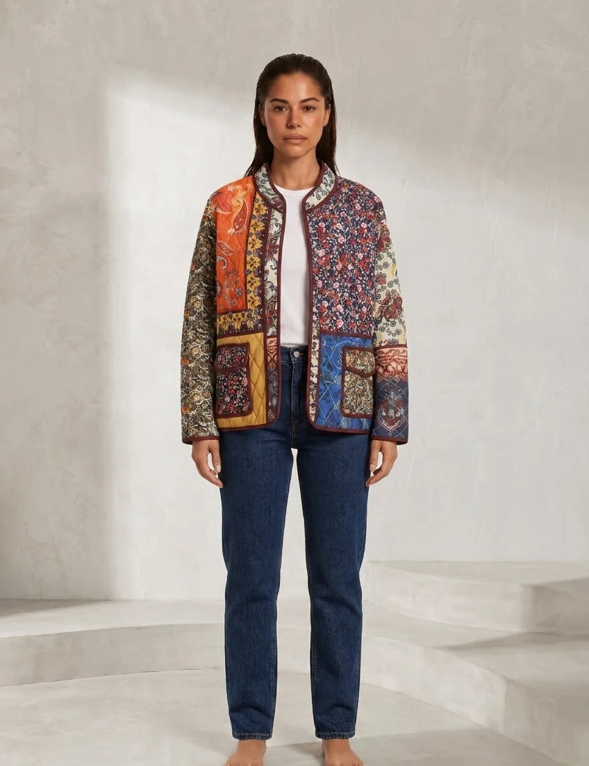 Veste matelassée patchwork coupe ample | Lounelle Paris